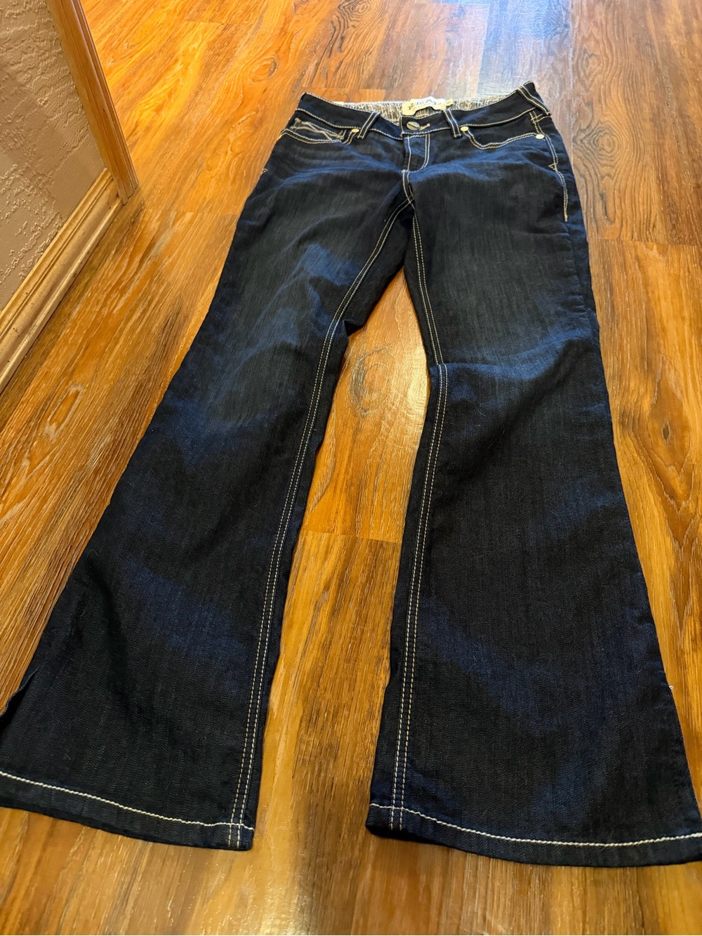 Ariat Dark Blue Flare Jeans with Contrast Stitching